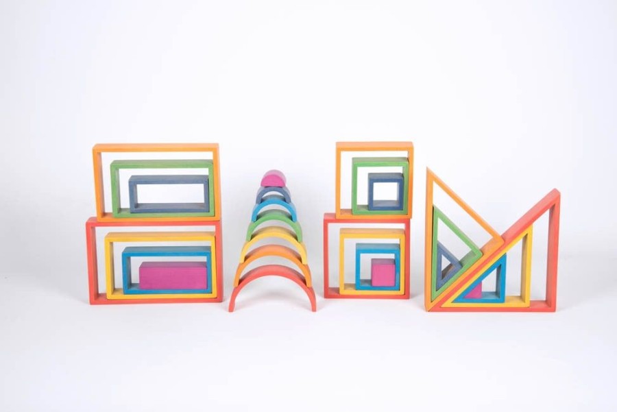 Blocks Commotion | Tickit Wooden Rainbow Architect Set