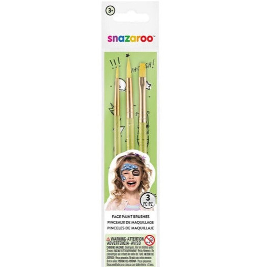 Face Painting Hillsart | Snazaroo - Hang Pack Of 3 Brushes