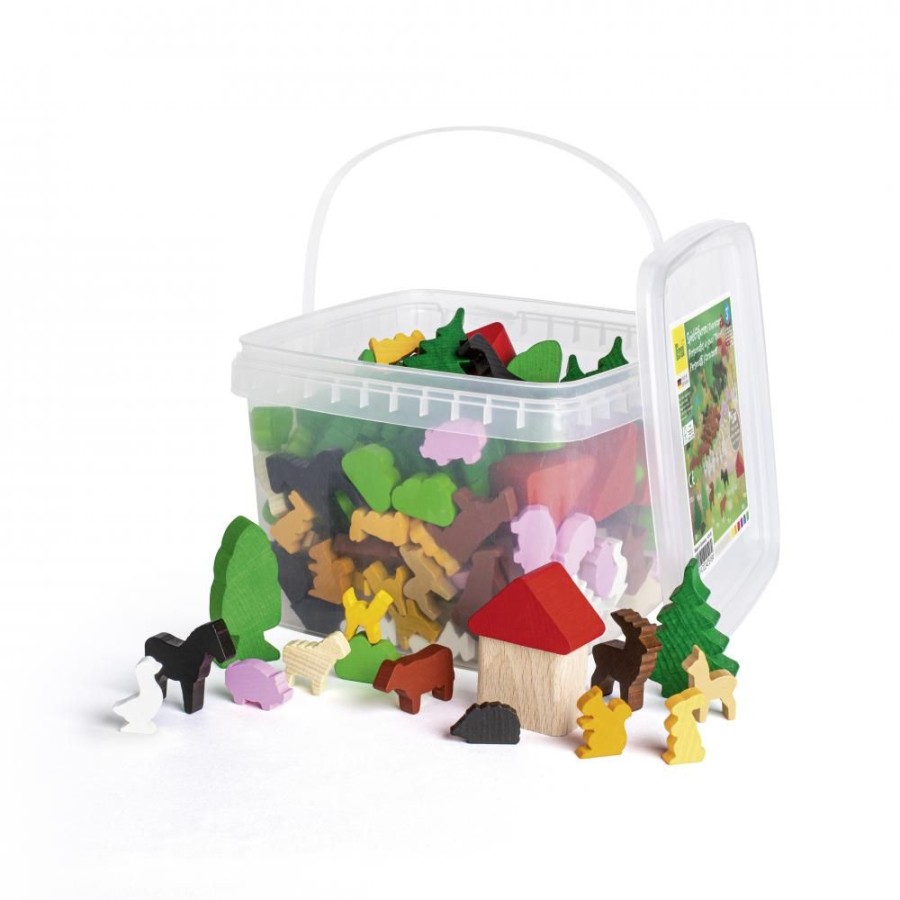 Gift / Party Ideas Erzi | Erzi- Small World Farm Wooden Figures 200 Piece