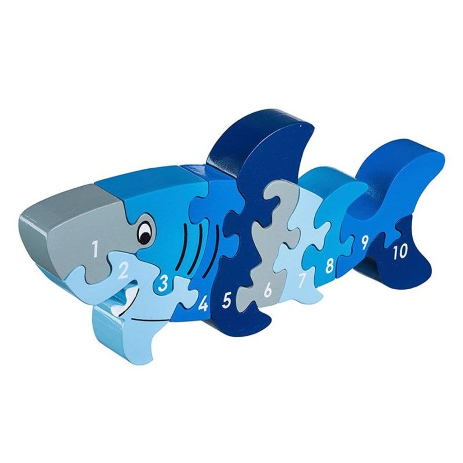 Gift / Party Ideas Lanka Kade | Lanka Kade Wooden Shark 1-10 Jigsaw Puzzle