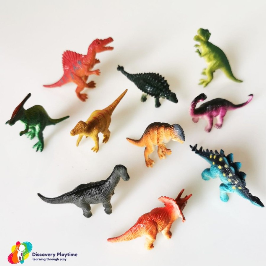 Small World Play Learning Resources | Mini Animals Set - Dinosaurs (10Pcs)