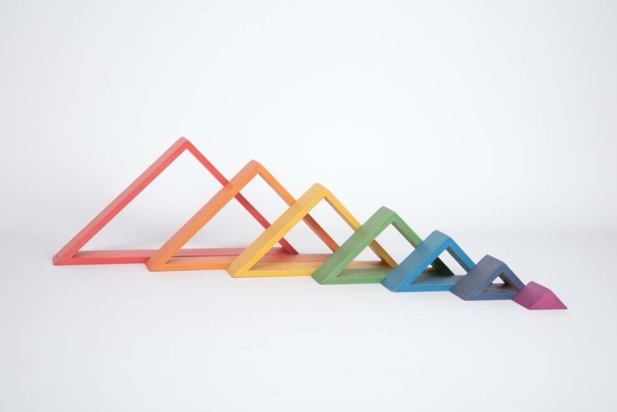 Learning Commotion | Tickit Wooden Rainbow Triangles