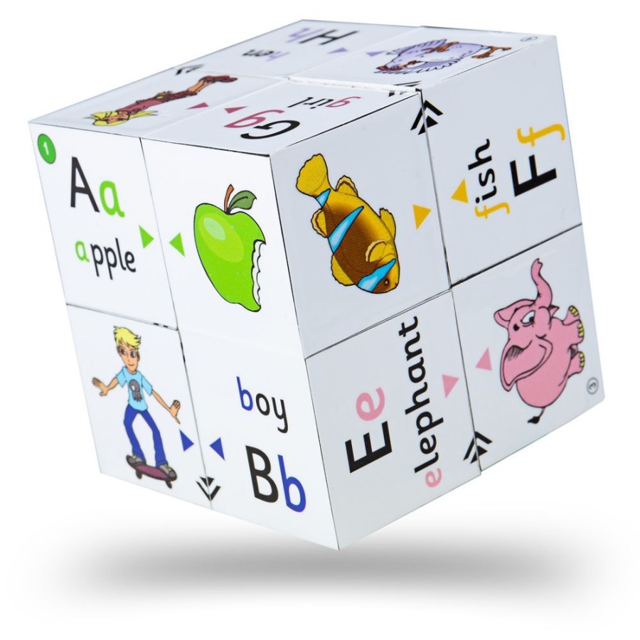 Games Bigjigs | Zbk Alphabet First Phonics And Colour Matching Cubebook