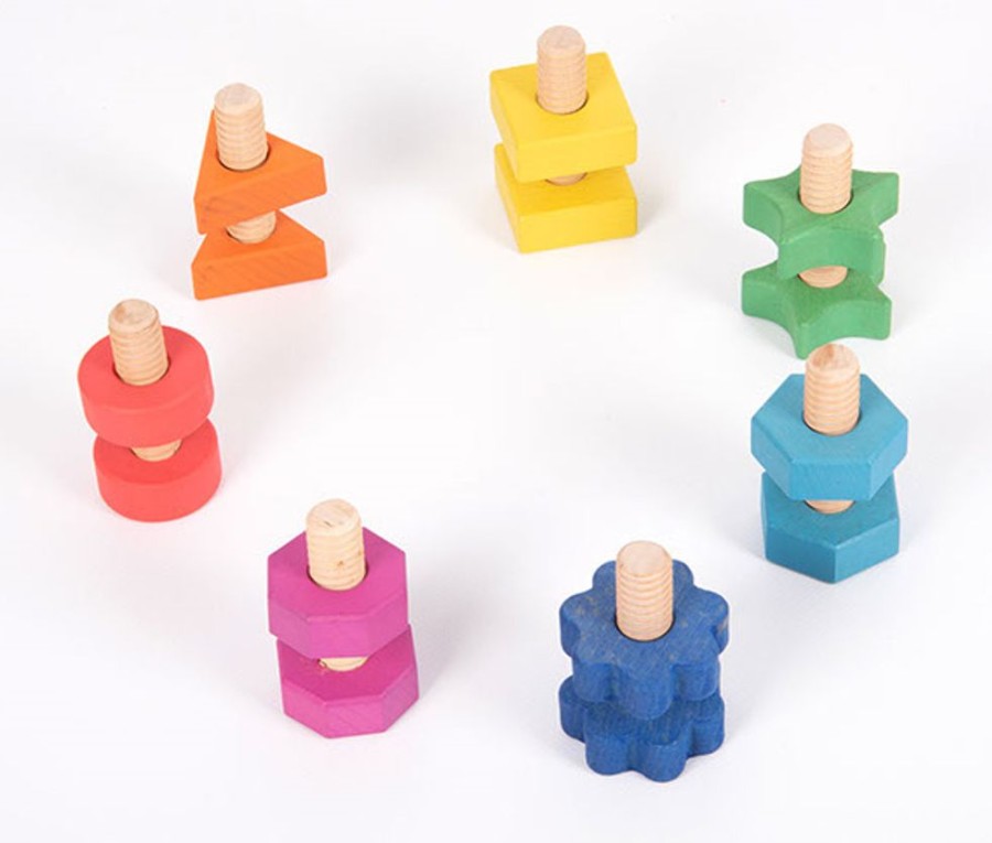 Games Commotion | Tickit Wooden Nuts And Bolts (7Pcs)