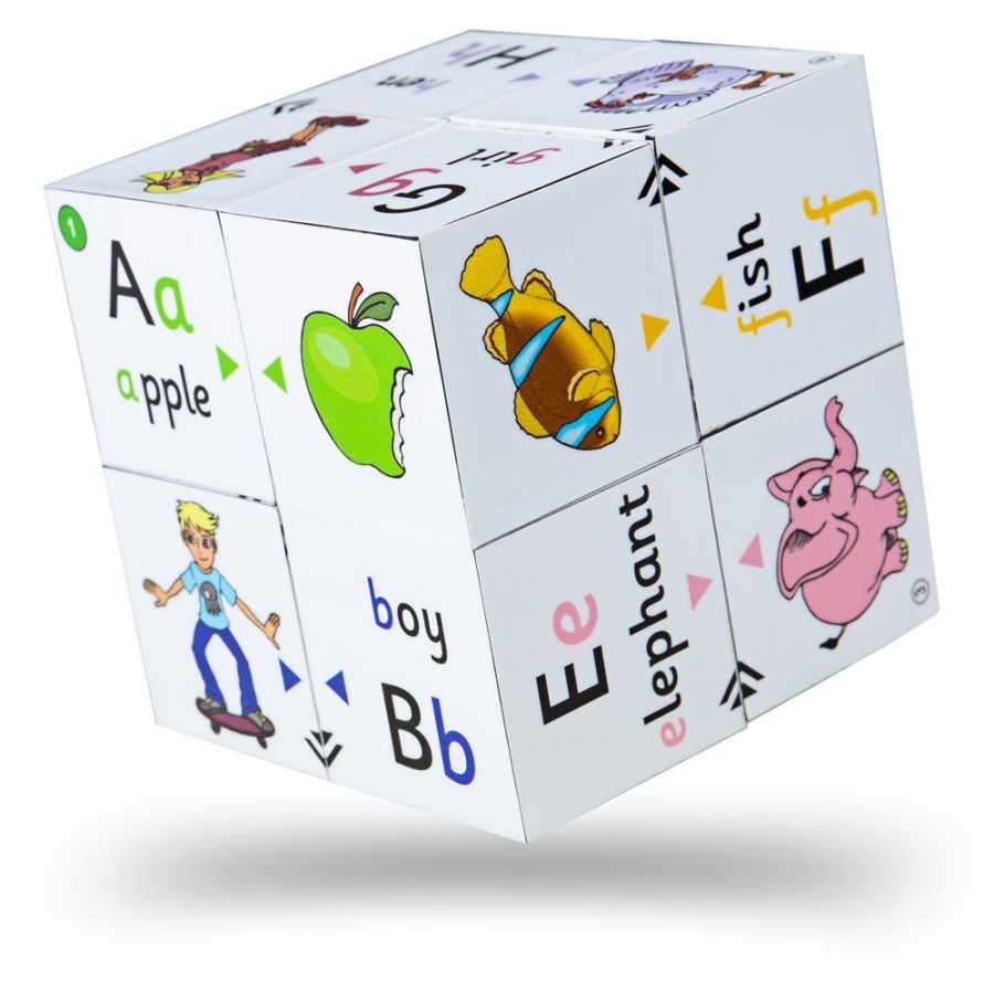 Sensory Play Bigjigs | Zbk Alphabet First Phonics And Colour Matching Cubebook