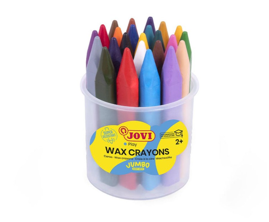 Stocking Fillers Portfolio | Jovi Triangular Easy Grip Wax Crayons (24Pack)