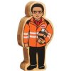 Wooden Toys Lanka Kade | Lanka Kade Natural Wooden Orange And Black Delivery Person