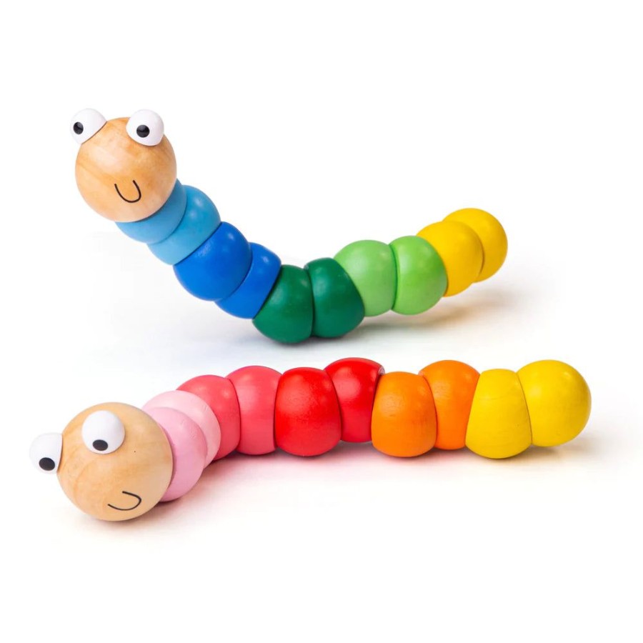 Animals Bigjigs | Bigjigs Fidget Wiggly Worm (2Pcs)