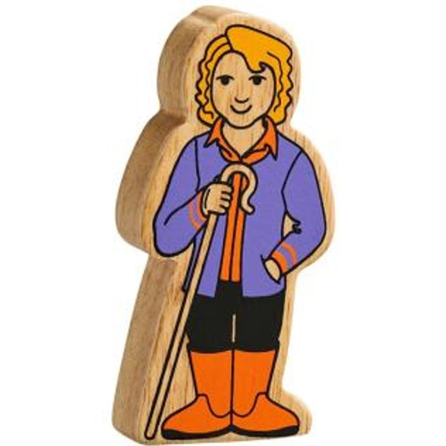 Wooden Toys Lanka Kade | Lanka Kade Natural Wooden Purple And Orange Farm Woman