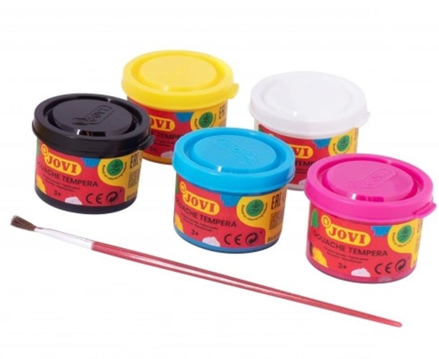 Stocking Fillers Portfolio | Jovi 35Ml Tempera Primary Colours (5 Colours) And Brush