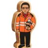 Small World Play Lanka Kade | Lanka Kade Natural Wooden Orange And Black Delivery Person