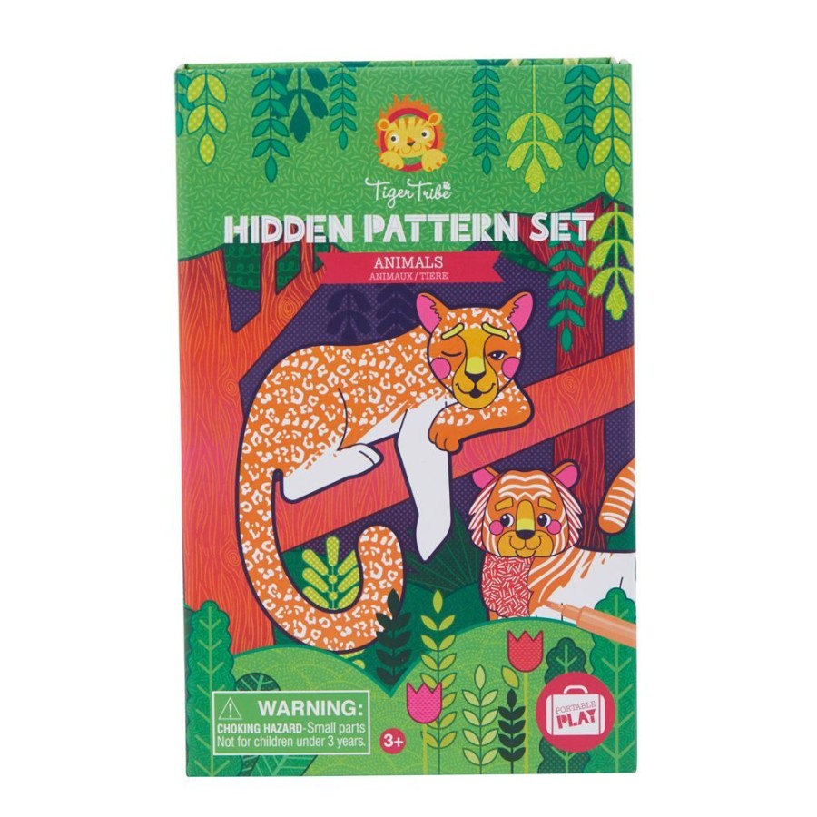 Travel Toys Bigjigs | Tiger Tribe Hidden Patterns Set - Animals